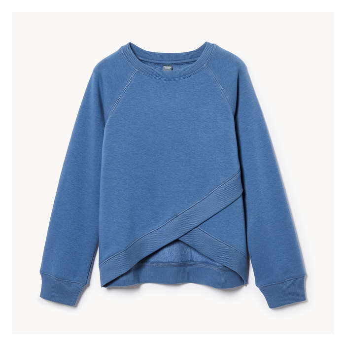 Filles Pull sport en molleton pour filles - Bleu Foncé
